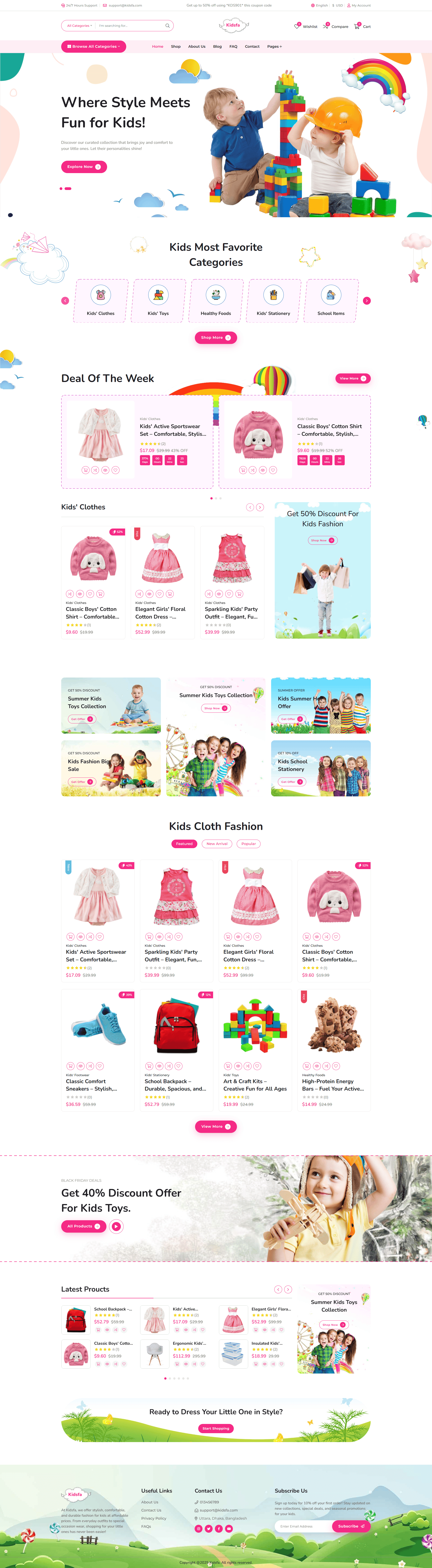 Çocuk Tema E-ticaret Sitesi